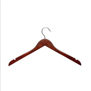 5 Honey-Can-Do  Wood Clothing Hangers in Cherry